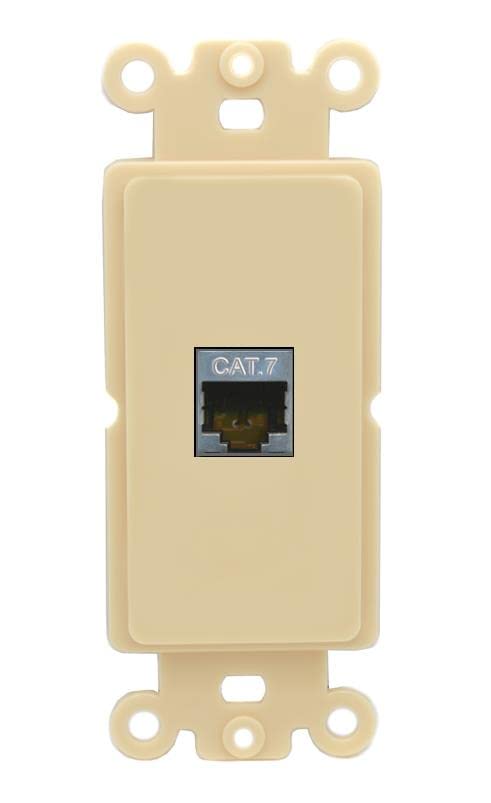 RiteAV 1 Port Cat7 Shielded Ethernet Wall Plate - Rocker [Ivory/Ivory]