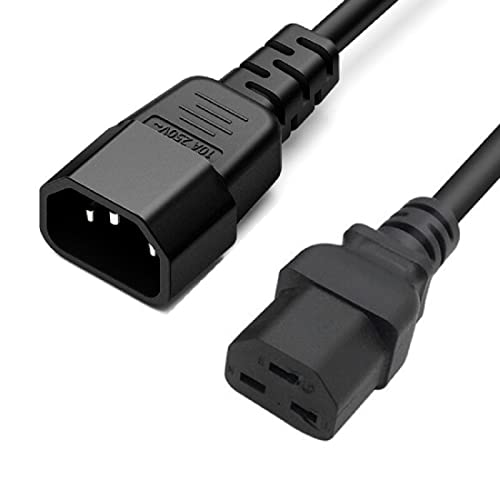 RiteAV - Heavy-Duty Computer Power Extension Cord for Servers and Computers IEC-320-C14 to IEC-320-C21,C14 to C21 Power Extension Cable 110-250V,16A (C14 to C21 1.8m/6ft)
