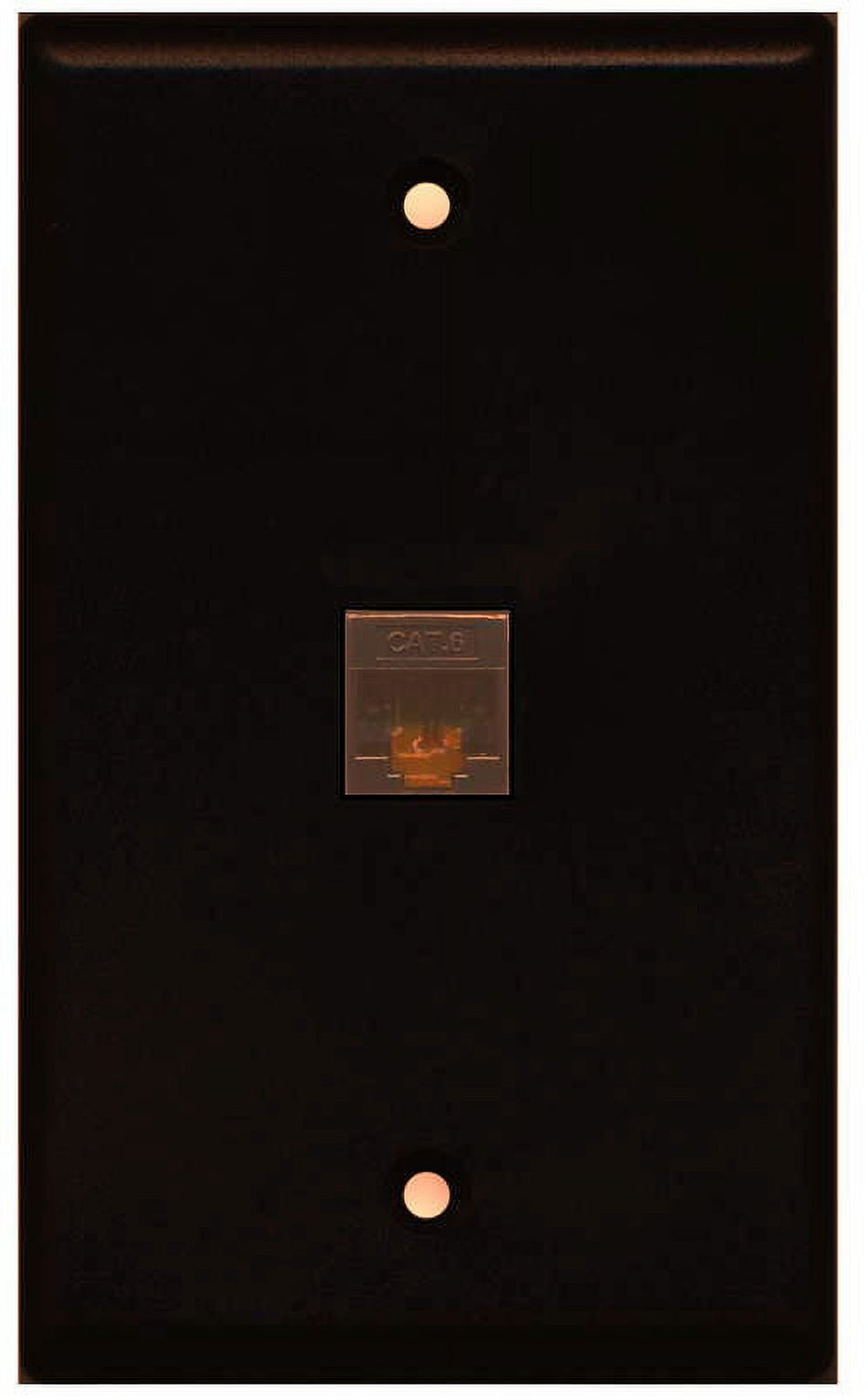 RiteAV 1 Gang 1 Port Cat6 Wall Plate - Brown