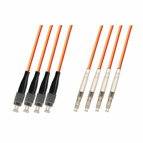 35M FC-LC Multimode Fiber Optic Cable 50/125 4-Strand