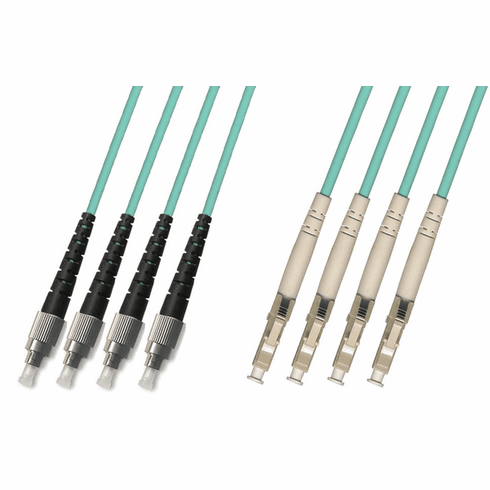 40M FC-LC Multimode Fiber Optic Cable 50/125 10 Gigabit 4 Strand (10GB)