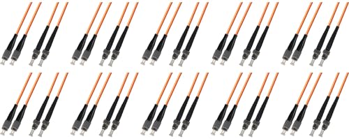 Ultra Spec Cables 100M Multimode Duplex Fiber Optic Cable (50/125) - FC to ST (10 Pack)