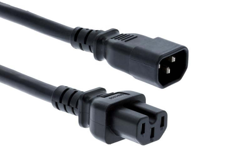 CablesAndKits Heavy Duty AC Power Cord, (Compatible with Cisco P/N CAB-C15-CBN-10), 15A/250V, 14 AWG, C14 to C15, (IEC-60320-C14 to IEC-60320-C15) 10 ft