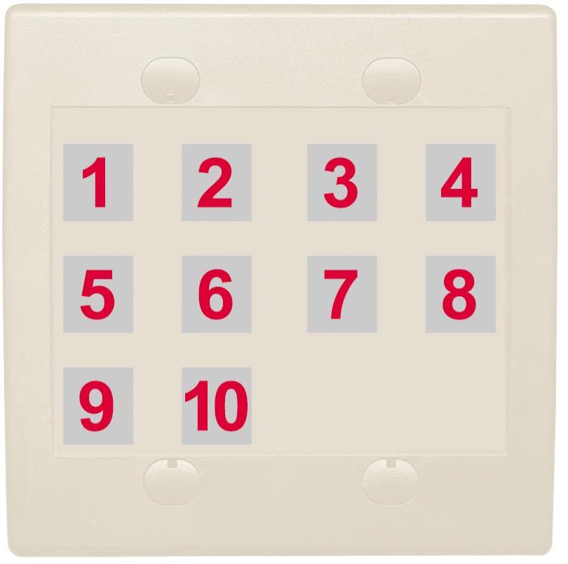 RiteAV - Custom Wall Plate 10 Port - 2 Gang Flat [Light Almond]