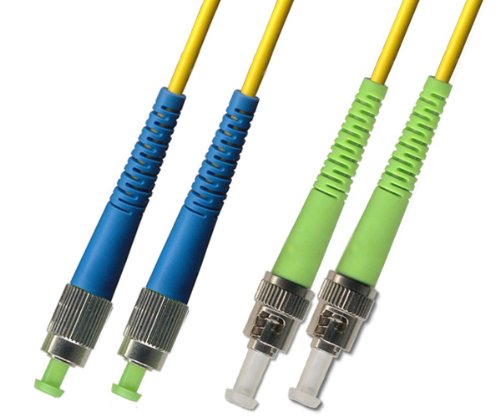 2M Singlemode Duplex Fiber Optic Cable (9/125) - FC/UPC to ST/APC