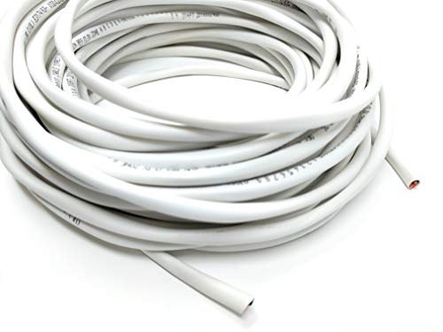 RiteAV - 14 AWG 250 Feet White Direct Burial Speaker and Lighting Wire (2 Channel, Pure Oxygen Free Copper, High Strand Count)