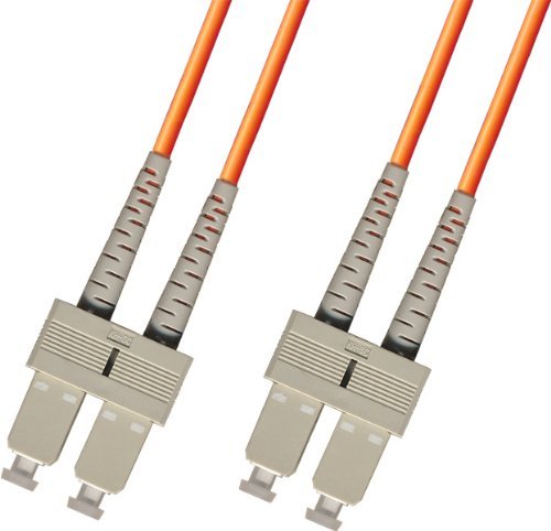 1 Meter OM2 Multimode Duplex Fiber Optic Cable (50/125) - SC to SC - Orange