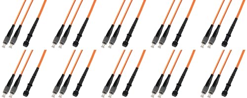 Ultra Spec Cables 15M Multimode Duplex Fiber Optic Cable (50/125) - FC to MTRJ (10 Pack)