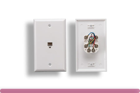 RiteAV - RJ12 Wall Plate with 6P6C Jack (Screw Terminals) (1 port)