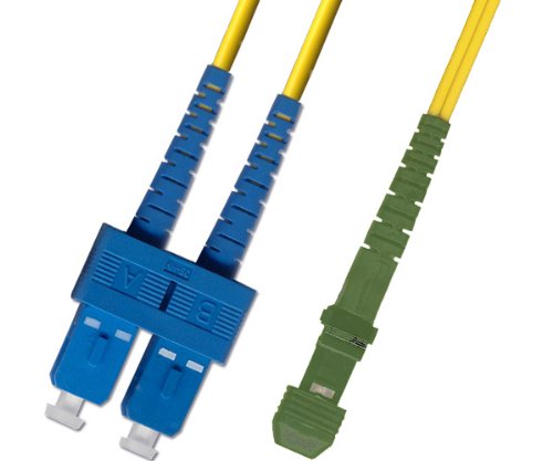 10M Singlemode Duplex Fiber Optic Cable (9/125) - SC/UPC to MTRJ/APC