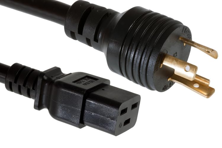 CablesAndKits Heavy Duty AC Power Cord, (Compatible with Cisco P/N CAB-1900W-US2), 20A/250V, 12 AWG, L6-20P to C19, (NEMA L6-20P to IEC-60320-C19) 15 ft