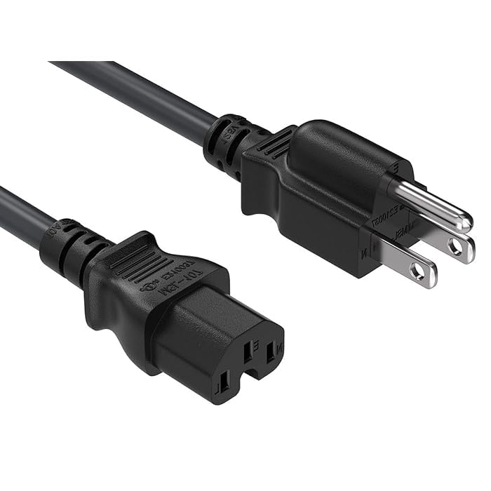 RiteAV - Black, Heavy Duty NEMA 5-15P to IEC 60320 C15, 14AWG, 15A/1875W, SJT, 125V, for PCs, Monitors, Scanners, and Printers (2FT (0.6 Meter) 10 PACK)