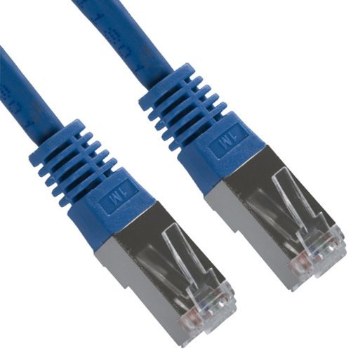 1 Ft (1ft) Cat6A STP (Shielded) Ethernet Network Patch Cable Ultra Blue w/Ultra Boot RJ45 m/m 10/100/1000 Gigabit (10 Pack)