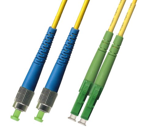 2M Singlemode Duplex Fiber Optic Cable (9/125) - FC/UPC to LC/APC