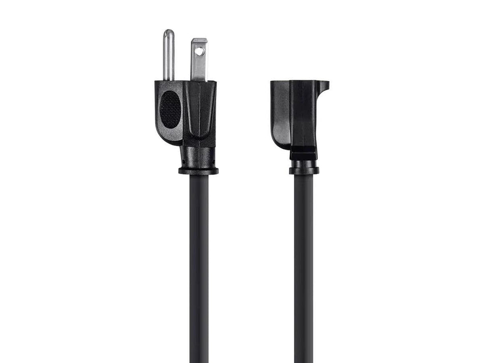 Monoprice 3-Prong Extension Cord - 1 Feet - Black (6 Pack) NEMA 5-15P to NEMA 5-15R 16AWG 13A