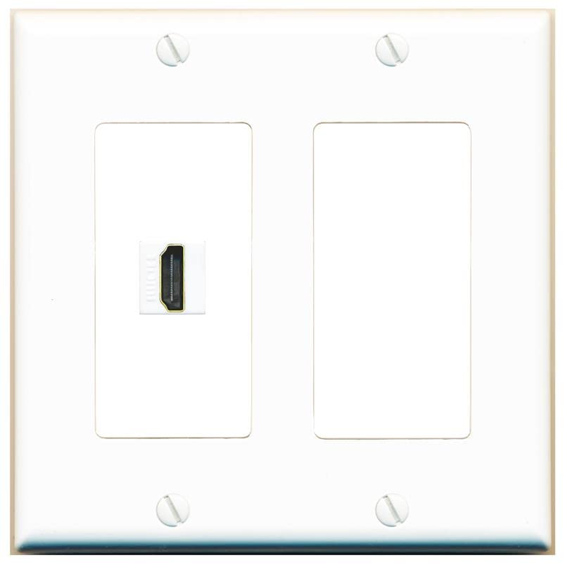 RiteAV HDMI Wall Plate 1 Port - 2 Gang [White/White]