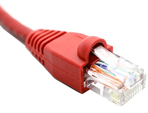 3 Ft (3ft) Cat6 Ethernet Network Patch Cable RJ45 Red (25 Pack)