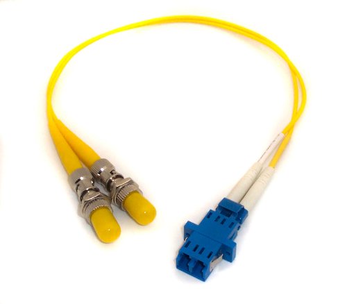 1ft Fiber Optic Adapter Cable LC (Female) to ST (Female) Singlemode 9/125 Duplex