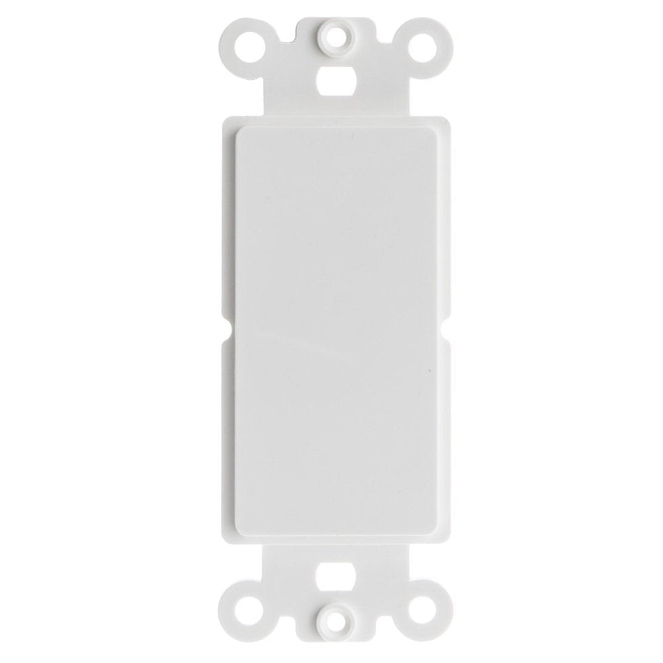 Decora Wall Plate Insert, White, Blank