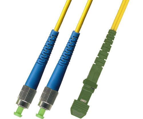 2M Singlemode Duplex Fiber Optic Cable (9/125) - FC/UPC to MTRJ/APC