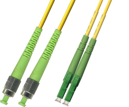 2M Singlemode Duplex Fiber Optic Cable (9/125) - FC/APC to LC/APC