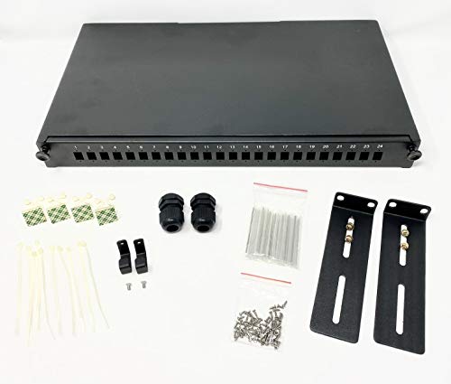 Ultra Spec Cables 19" 1U 24 Port Fiber Optic Patch Panel Drawer Type, Unloaded (SC Simplex/LC Duplex Footprint)