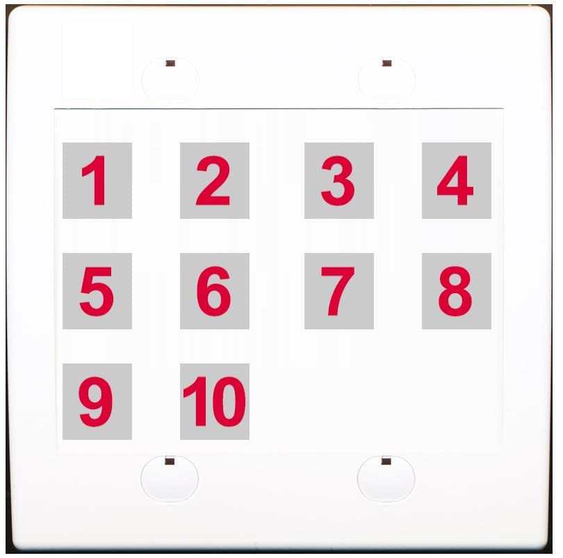 RiteAV - Custom Wall Plate 10 Port - 2 Gang Flat [White/White]