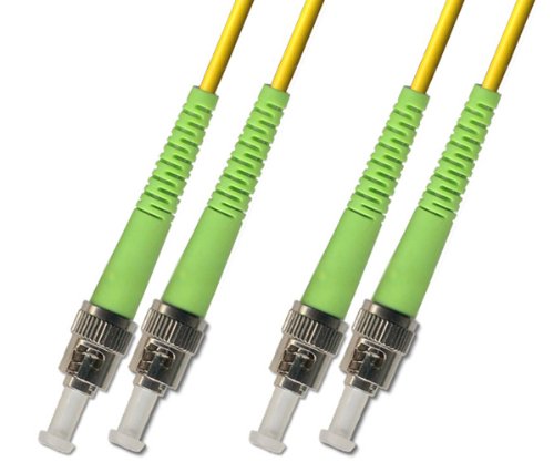 2M Singlemode Duplex Fiber Optic Cable (9/125) - ST/APC to ST/APC