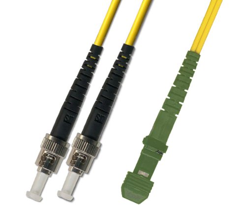 5M Singlemode Duplex Fiber Optic Cable (9/125) - ST/UPC to MTRJ/APC