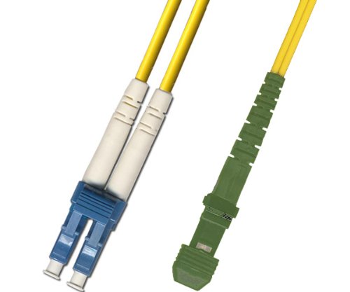 1M Singlemode Duplex Fiber Optic Cable (9/125) - LC/UPC to MTRJ/APC