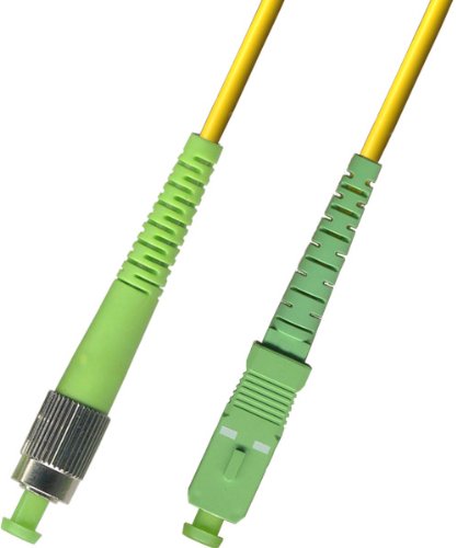 5M Singlemode Simplex Fiber Optic Cable (9/125) - FC/APC to SC/APC