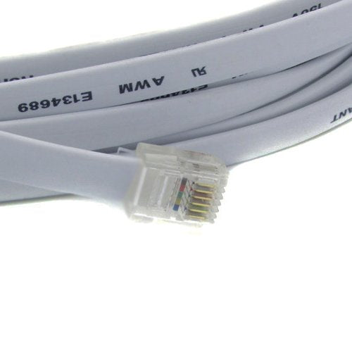 RiteAV - 55FT (16.8M) RJ12/M to RJ12/M 6P6C Straight for Data Phone Line Cord - Gray