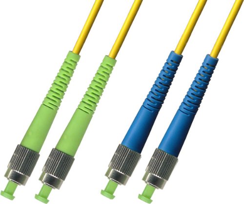 10M Singlemode Duplex Fiber Optic Cable (9/125) - FC/APC to FC/UPC