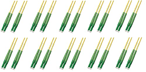 2M - Singlemode Duplex Fiber Optic Cable (9/125) - LC/APC to LC/APC - 10 Pack