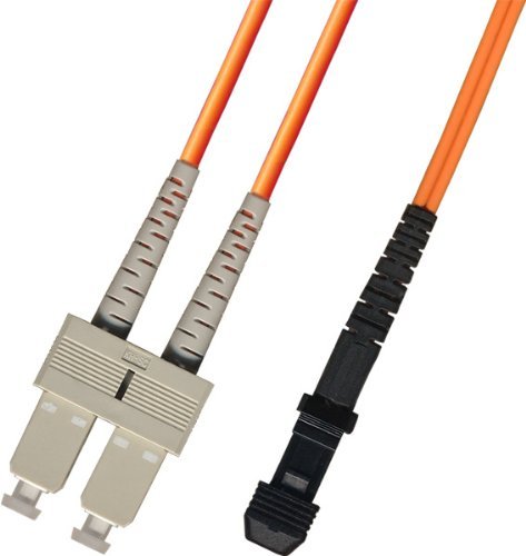 10M Multimode Duplex Fiber Optic Cable (50/125) - SC to MTRJ