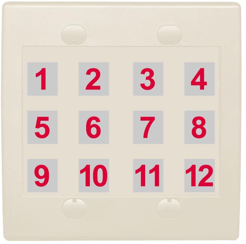 RiteAV - Custom Wall Plate 12 Port - 2 Gang Flat [Light Almond]