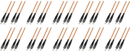 Ultra Spec Cables 100M Multimode Duplex Fiber Optic Cable (50/125) - FC to FC (10 Pack)