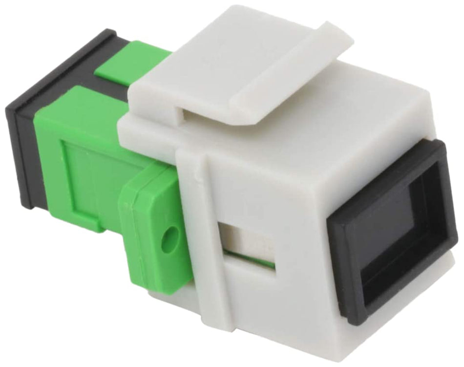 Fiber Optic Keystone Coupler Jack SC Simplex Singlemode APC - Gray