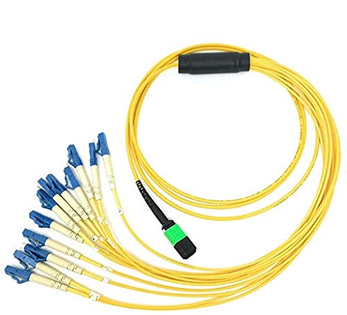 Ultra Spec Cables Singlemode MPO Female APC to 12 x LC-UPC Simplex Breakout Cable, 10 Meter