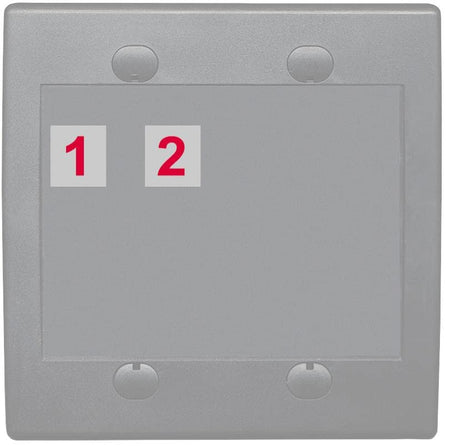 RiteAV Custom Wall Plate 2 Port - Flat 2 Gang [Gray/Gray]