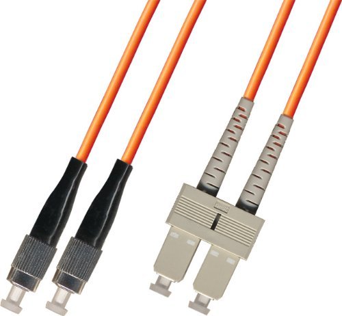 15M Multimode Duplex Fiber Optic Cable (50/125) - FC to SC