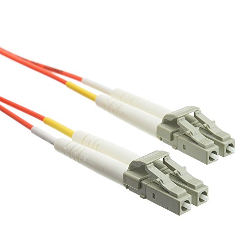 CableWholesale Fiber Optic Cable, 10 Meter (33 feet) LC to LC Lucent Connector Duplex 50/125 OM2 Multi-Mode Fiber Optic LC-LC Optical Connection Cable