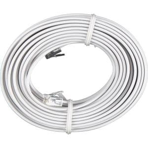 (Pack of 5) - 25ft White Phone Line Cord RJ11 Cable