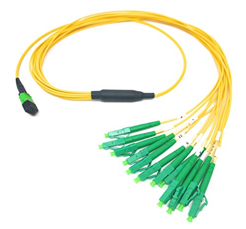 Ultra Spec Cables Singlemode MPO Female APC to 12 x LC-APC Simplex Breakout Cable 3 Meter