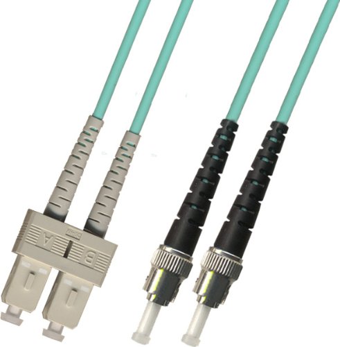 50M - Multimode Duplex 10 Gigabit (10Gb) OM3 Fiber Optic Cable (50/125) - SC to ST