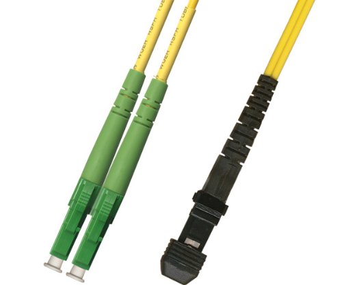 1M Singlemode Duplex Fiber Optic Cable (9/125) - LC/APC to MTRJ/UPC