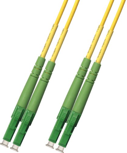 15M Singlemode Duplex Fiber Optic Cable (9/125) - LC/APC to LC/APC