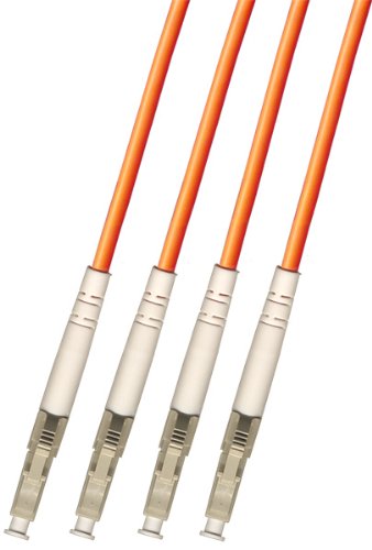 LC to LC 4 Strand 75FT Multimode 50/125 Fiber Optic Cable 23m Breakout Type