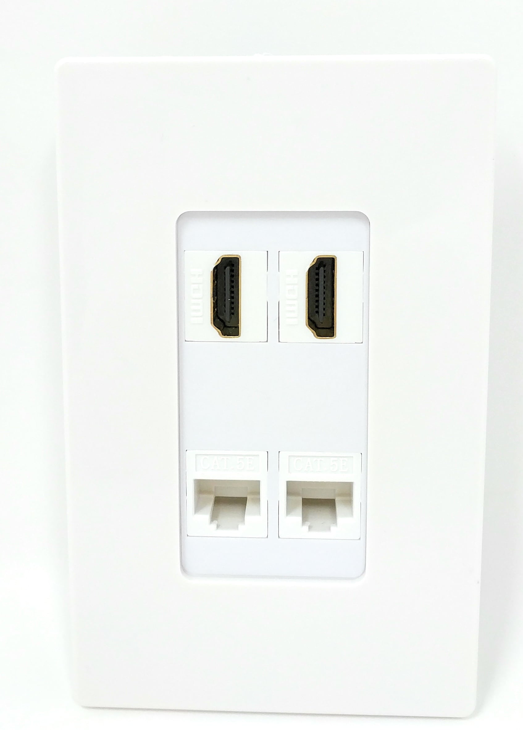 RiteAV - 2 porte HDMI 1 porta RCA Rosso 1 porta Cat5e Ethernet bianco parete piastra decorativa RiteAV - 2 porte HDMI 1 porta RCA Rosso 1 porta Cat5e Ethernet bianco parete piastra decorativa