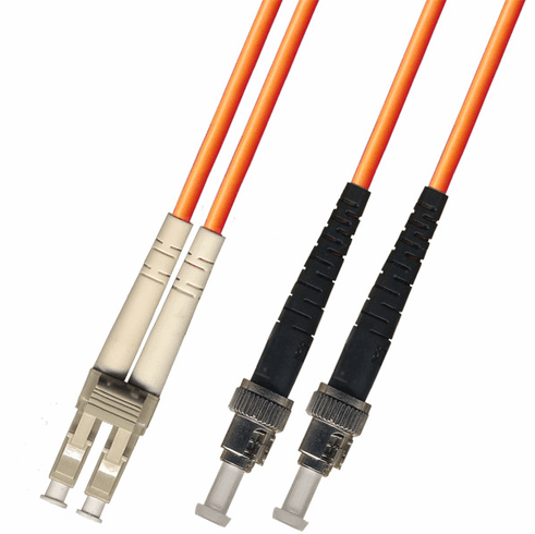 500M LC-ST Duplex Multimode Fiber Optic Cable 62.5/125 Plenum